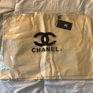 Chanel Cream Silk Scarf
